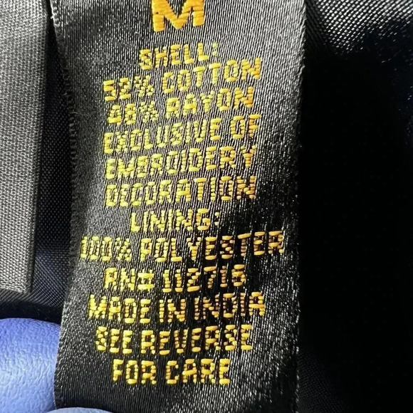 ALEX KIM Womens M Artful Mandarin Collar Jacket Front Embellish Embroidered Boho - Picture 15 of 16